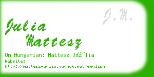 julia mattesz business card